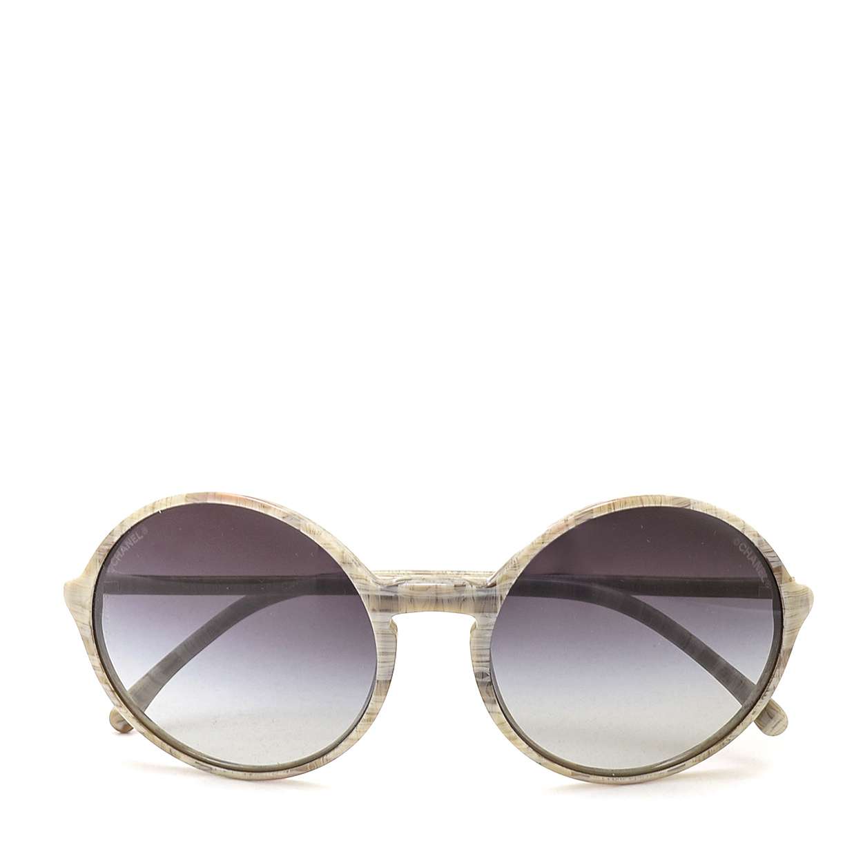 Chanel - Grey Retro Round Signature Light Sunglasses